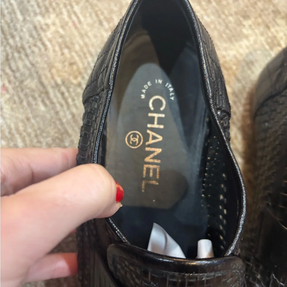 Chanel Black Loafers for Women size 38 1/2 - Picture 3 of 8